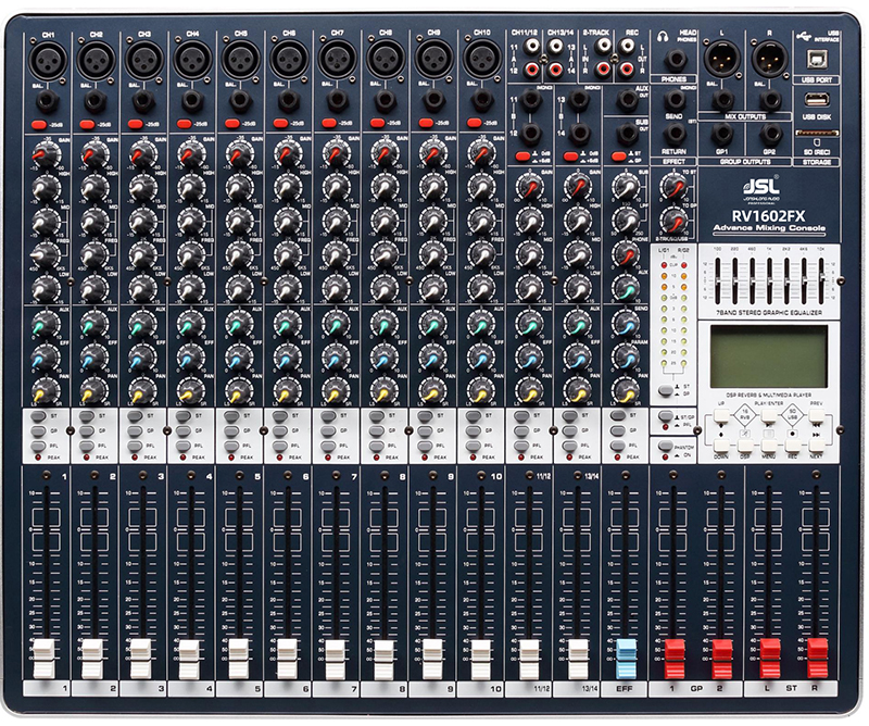 极悦娱乐16路调音台RV1602FX